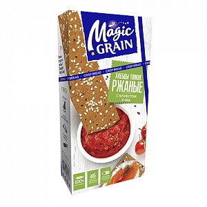 Russian Premium thin rye CrispBread Magic Grain with Sesame and Chia seeds's image